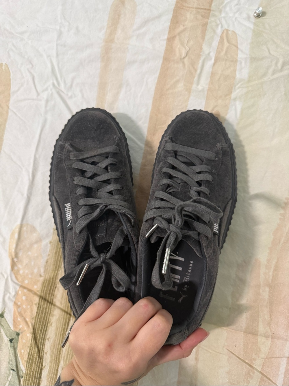 Puma Men's Black Suede Athletic Sneakers